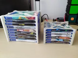 Stackable PS4 and PSVita game shelf