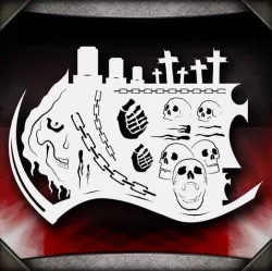 stencil template skulls tombs airbrushing