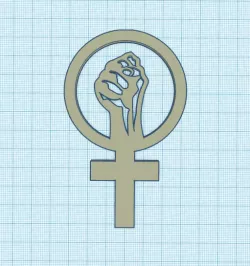 STL Feminist Symbol with Fist