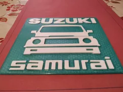 Suzuki Samurai logo -  plate