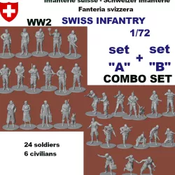 Swiss infantry WW2 COMBO Set A +Set B 1/72 scale