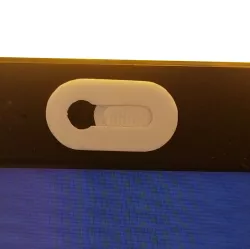 Webcam cover on laptop screen