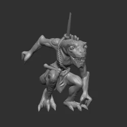 Xulgath - Dinosaur Man with Spear