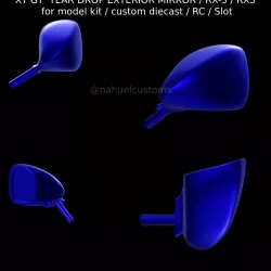 XY GT TEAR DROP DROP EXTERIOR MIRROR / RX-3 / RX3 for model kit / custom diecast / RC / Slot