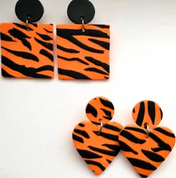 ZEBRA STYLE POLYMER CLAY CUTTERS X2 DESIGNS PLUS MINI CUTTER.
