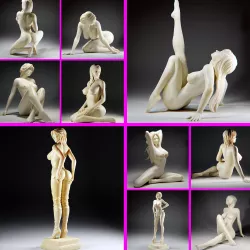 10 models NSFW miniature nude statue Packs