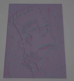 3d Bart simpson lithophane wall picture