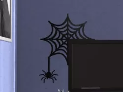 3d spider and web wall/decor art