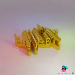 3D Word Shape - Hey Bitch