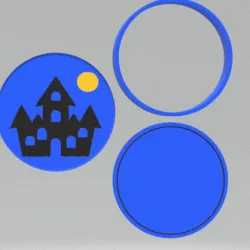 3pc Haunted House Bath Bomb Mold
