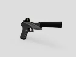 Airsoft glock RMR mount with bottom rail