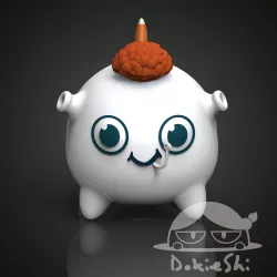 AXIE INFINITY 3D FAN ART AQUA PURE