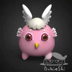 AXIE INFINITY 3D FAN ART BACKDOOR BIRD