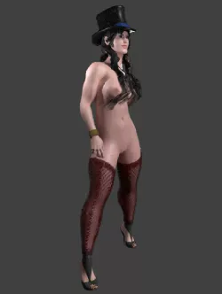 Beautiful woman with cabaret hat