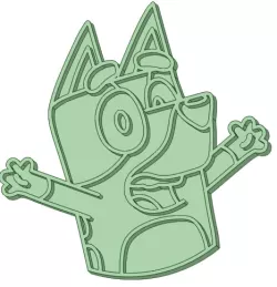 Bluey cara 60mm cookie cutter