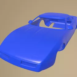 Chevrolet Corvette C4 coupe 1983 Printable Car Body