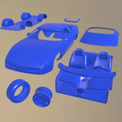 Chevrolet Corvette  C4 coupe 1983 PRINTABLE CAR IN SEPARATE PARTS