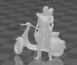 Couple on Vespa 1:64