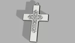 Cross pendant with ornament