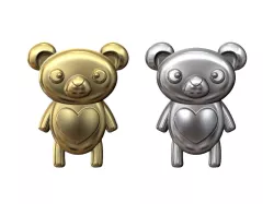 Cute panda bear pendant and charm 3D print model