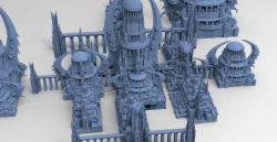 Dark Wizard Skeleton Tower Scull Dome collection full