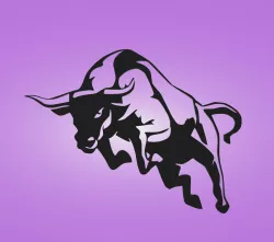 Decorative mural, wall decoration, bull