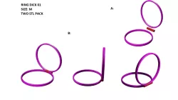 DOUBLE RING DICK 01 TWO STL