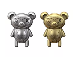 Evil panda bear pendant and charm 3D print model