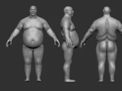 Fat human
