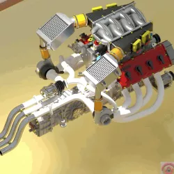 FERRARI F40 LM (Le Mans) - ENGINE