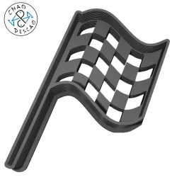 Flag - Hot Wheels - Cookie Cutter - Fondant - Polymer Clay