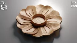 Flower Shaped Tray V2 - 3D STL Files For CNC and 3D Printer