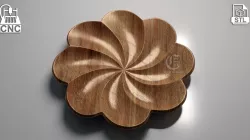 Flower Tray / Plate V4 - 3D STL Model for CNC Routers and 3D Printers