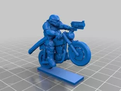 Gaslands Bike Rider with Gun miniature