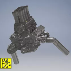 Gasser chevy wagon engine diecast 164 Scale