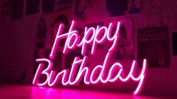 Happy Birthday Neon Sign