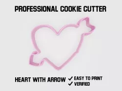 Heart with arrow cookie cutter