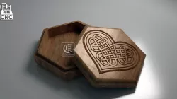 Hexagon Jewelry Box - 3D STL Files and Vector Files (svg, dxf, eps, ai, pdf) for CNC