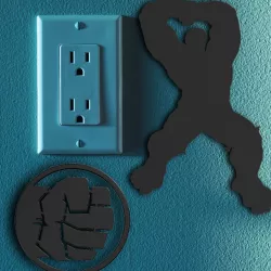 Hulk - silhouette - light switch - wall art - 2D