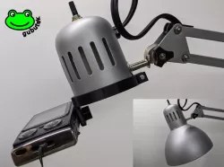 IKEA hack:  overhead camera mount from work lamp