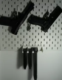 Ikea Skadis airsoft glock magazine support x4