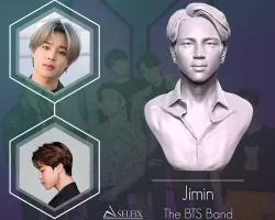 Jimin Bust 3D print model