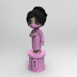 LENI ROBREDO CHIBI 3D MODEL CNN DEBATE OUTFIT