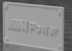 License plate M Power RC 1/10