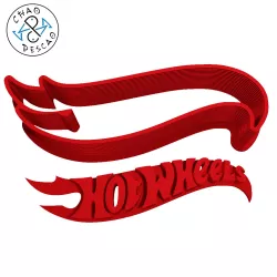 Logo - Hot Wheels - Cookie Cutter - Fondant - Polymer Clay