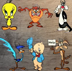 Lot 6 Looney Tunes Ornaments
