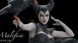 Malefica/Maleficent Fanart - 1to10 scale stl file 3D print model