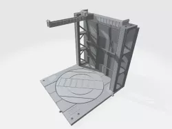 -MHB01F- Mecha Hangar Bay Base and Wall 01 Fixture 3D print files