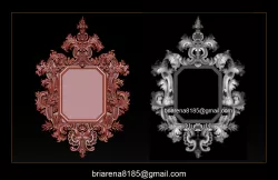 Mirror frame 3d, CNC machine, 3D CNC ,vintage 3d, 3d cnc