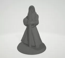 Monk with staff
